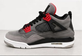 Jordan 4 Gris Rojo Bambas
