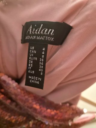 Vestido lentejuelas rosa tirantes aidan mattox S