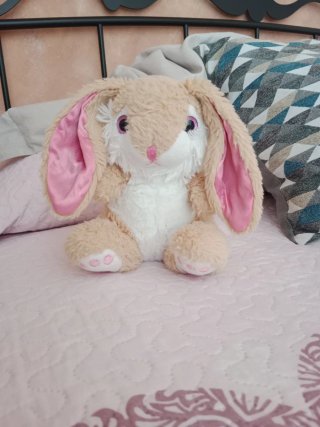 Peluche Conejito Rosa y Beige