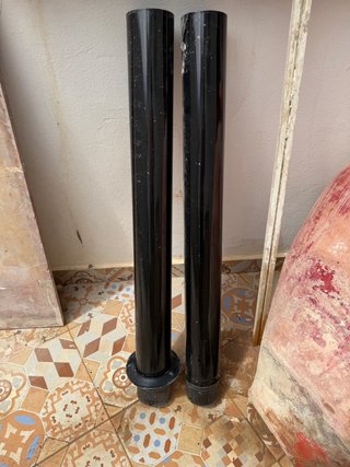 Estufa pequeña de leña La Nórdica Beige/Negra