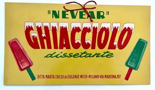 Cartelli pubblicitari Ghiaccioli Nevear