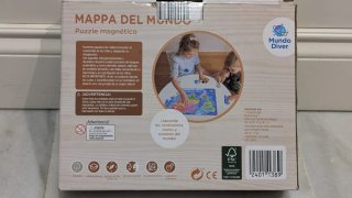 Mapa magnético del mundo para niños