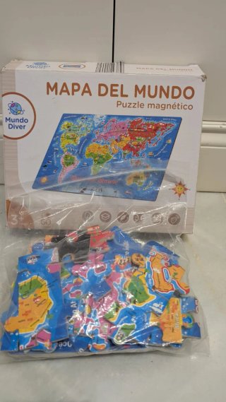Mapa magnético del mundo para niños
