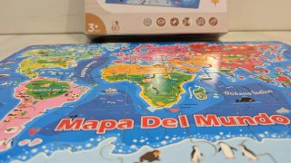Mapa magnético del mundo para niños