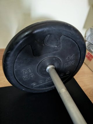 Barra y 2 discos 20kg