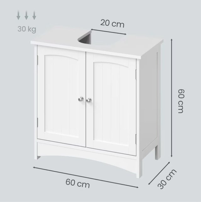 Mueble de baño blanco de madera