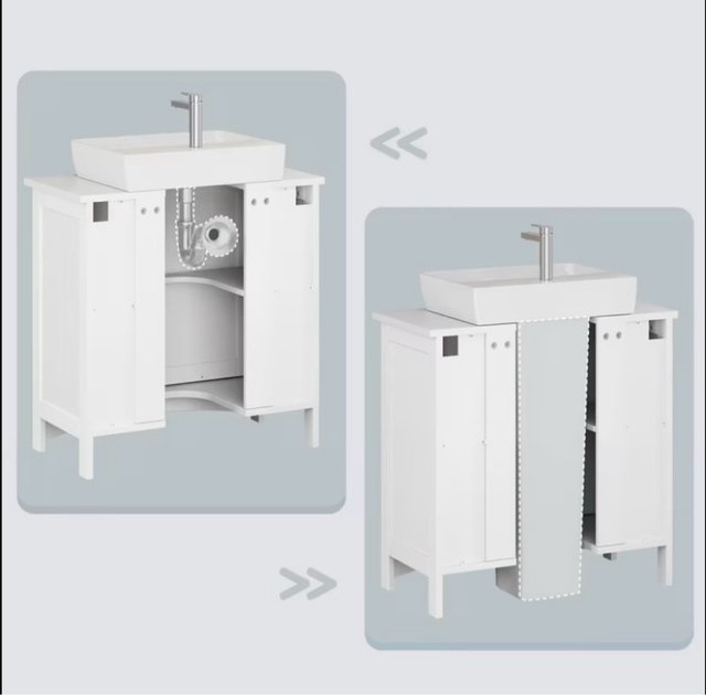Mueble de baño blanco de madera