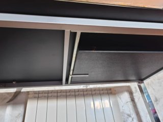 Mesa de comedor cristal y metal