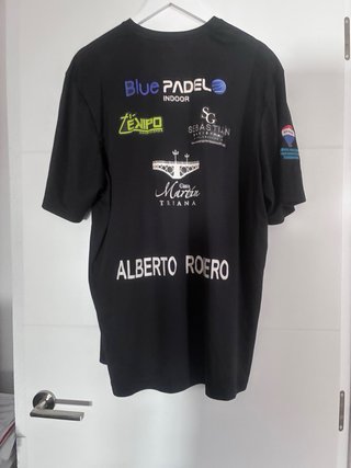 Camiseta Varlion Padel Azul y Blanca,.