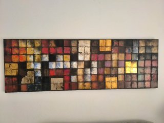 Cuadro Decorativo Metálico y Madera 180 x 60 cm