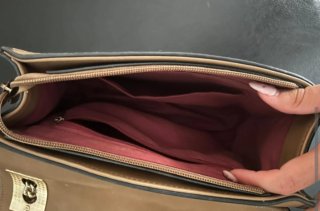 Bolso  Camel y Dorado