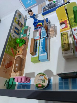 Mini Lidl Tienda, camiones, elevadora