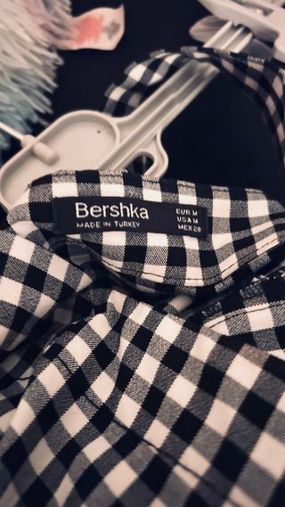 Vestido Pichi Cuadros Bershka