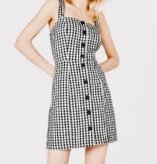 Vestido Pichi Cuadros Bershka