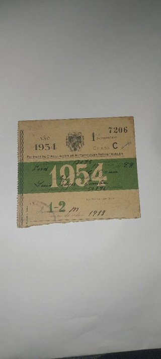 Lote documentos  Patente Circulación