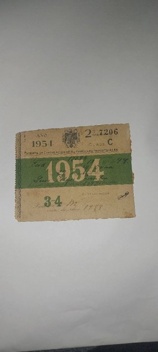 Lote documentos  Patente Circulación