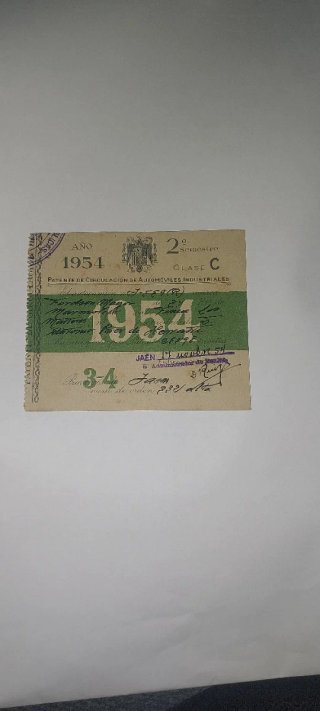 Lote documentos  Patente Circulación