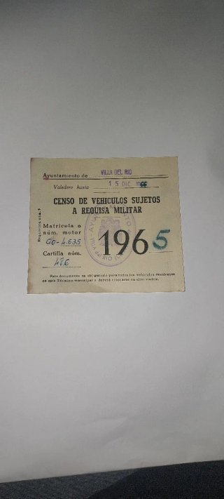 Lote documentos  Patente Circulación