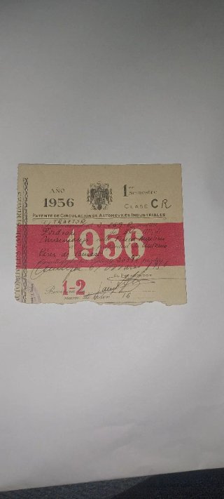 Lote documentos  Patente Circulación