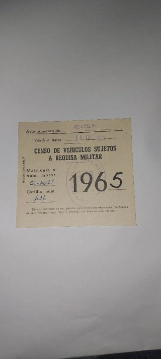 Lote documentos  Patente Circulación