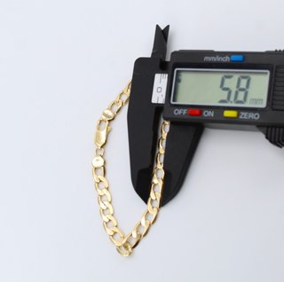 Pulsera de oro de 18k. Peso: 10.00 gr.