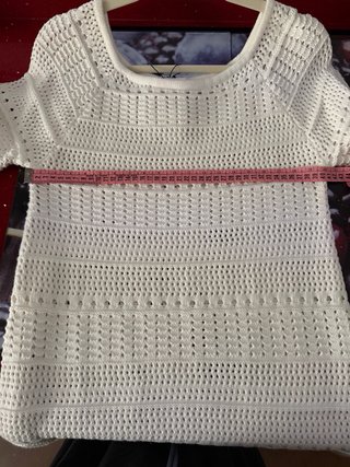 Vestido Zara Crochet Blanco Talla L
