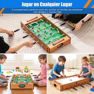 Mesa Multijuegos 2 en 1: Futbolín y Hockey