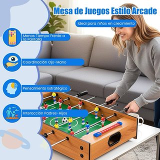 Mesa Multijuegos 2 en 1: Futbolín y Hockey
