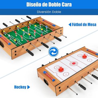 Mesa Multijuegos 2 en 1: Futbolín y Hockey