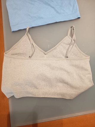 Conjunto de 3 tops canelados para criança