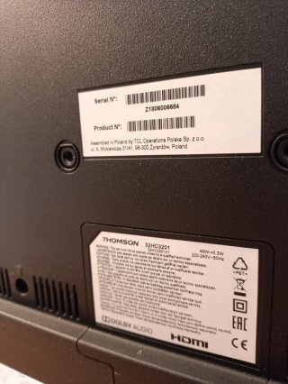 Televisor Thomson 32 Negro/Plata