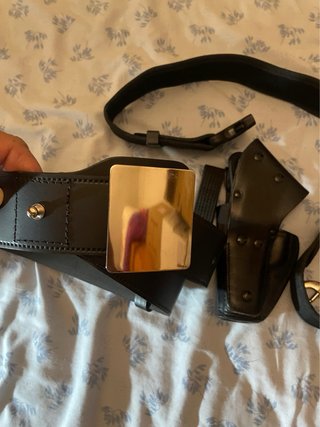Funda pistola, 2 cinturónes vigilante +ascesorios