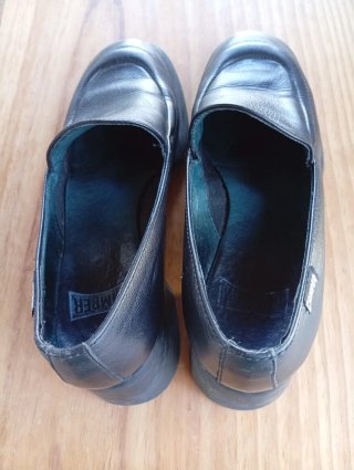 Mocasines con tacón ancho Camper Negros Mujer