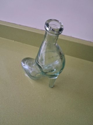Botella de licor zapato de cristal