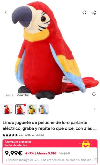 Loro parlanchín que repite todo