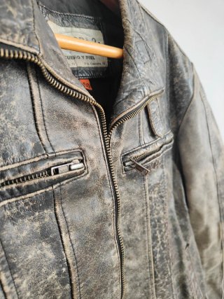 Chaqueta de cuero ARROPA 2 gris Talla M