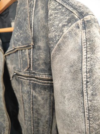 Chaqueta de cuero ARROPA 2 gris Talla M