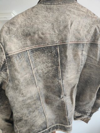 Chaqueta de cuero ARROPA 2 gris Talla M