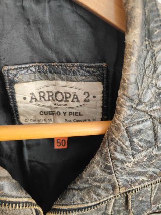 Chaqueta de cuero ARROPA 2 gris Talla M