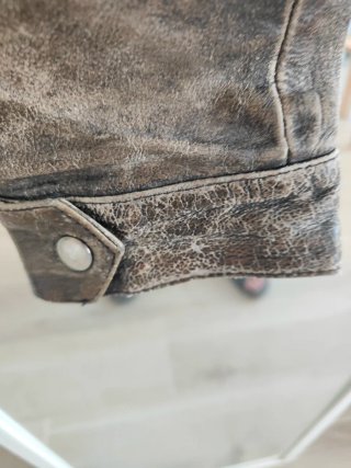 Chaqueta de cuero ARROPA 2 gris Talla M