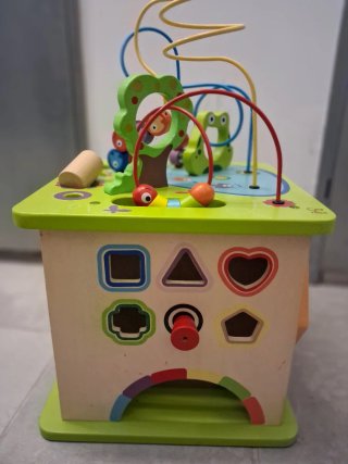 Cubo Actividades Montessori Hape Madera