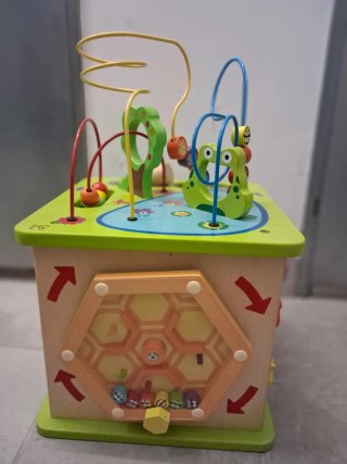 Cubo Actividades Montessori Hape Madera