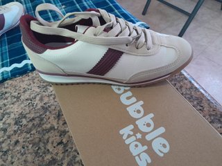 Zapatillas Bubble Kid Beige/Rojo Talla 36