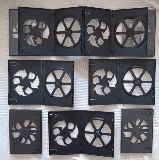 Lote 9 cajas/fundas ECO para DVD