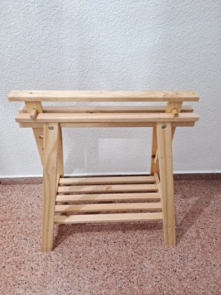 Caballetes de madera regulables en altura