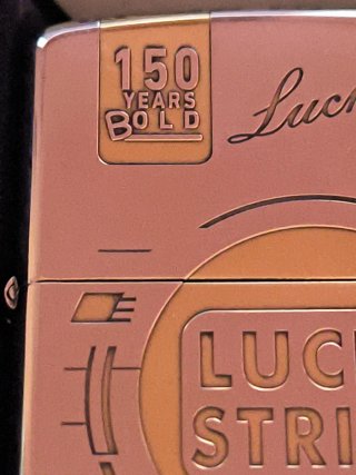 Zippo amor case Lucky Strike bicolor cromato