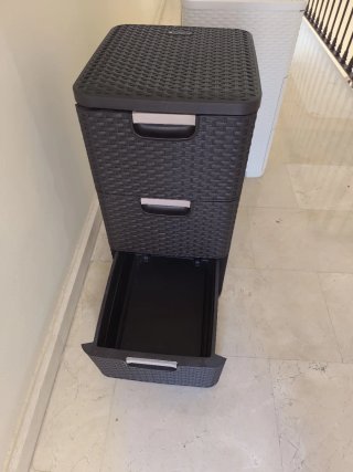 Cajoneras Curver Plástico marrón y blanca