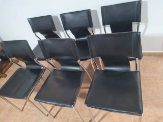 6 Sillas Cocina/Comedor Negras