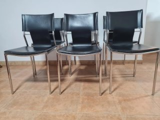 6 Sillas Cocina/Comedor Negras