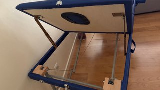 CAMILLA PLEGABLE DE ALUMINIO 3 CUERPOS COLOR AZUL